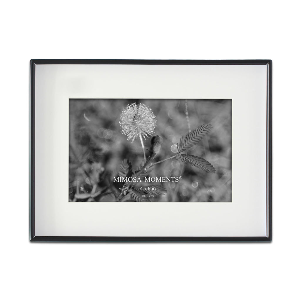6x8 Brass Shadow Box Metal Picture Frame with 4x6 Photo Mat