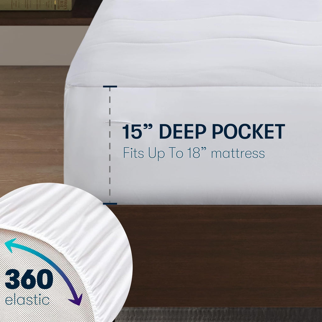 Heated Mattress Pad with Deep Pocket & Dual Controller Queen