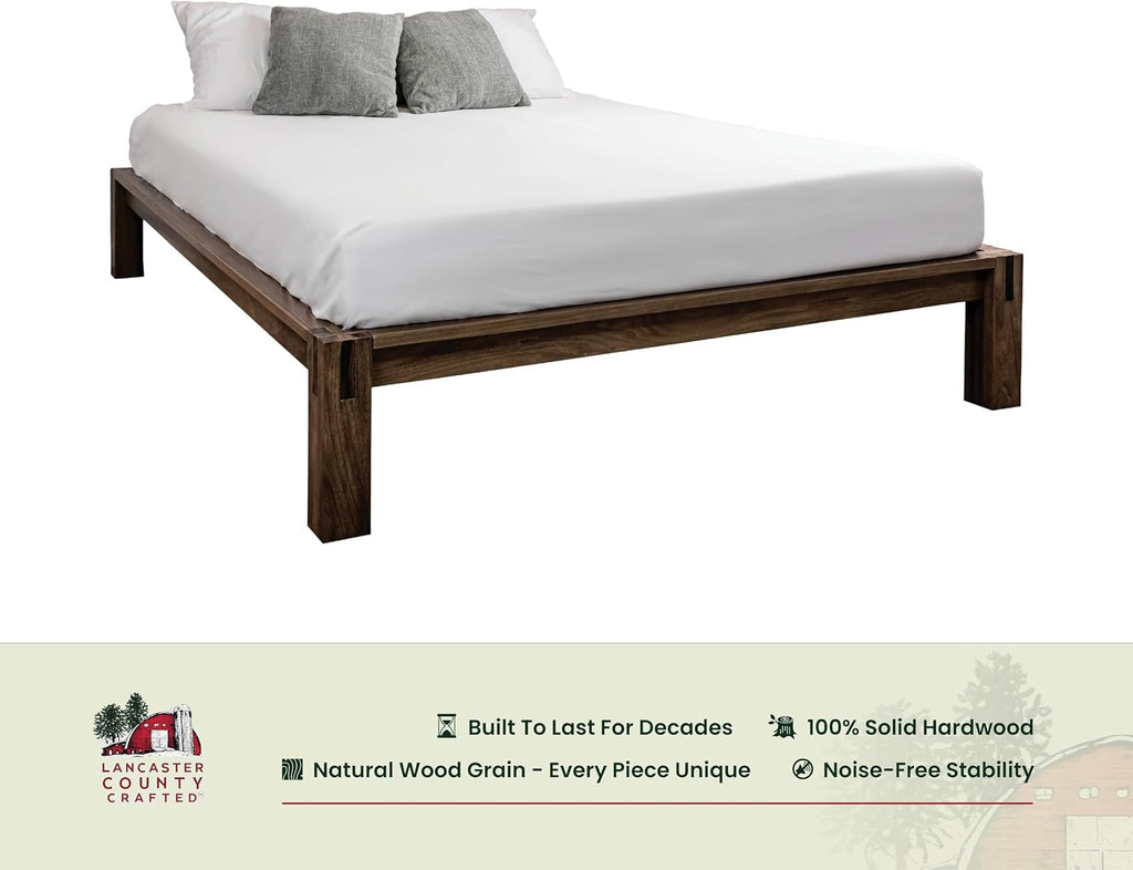 Kumi Bed, Japanese Joinery, Chestnut, Tool-Free Assembly