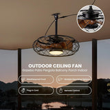 20'' Outdoor Ceiling Fans with Lights, Gazebo Fan Wet Rated  - Image 4
