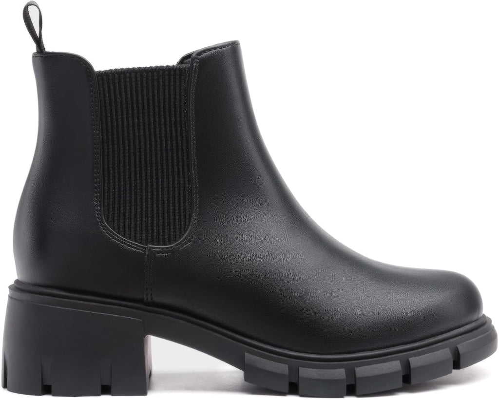 Girls Ankle Boots Kids Chunky Chelsea Booties