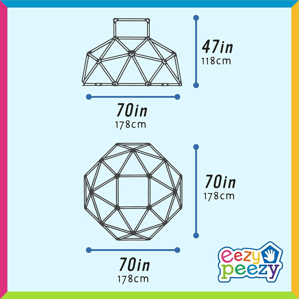 Climber with Top - Active Indoor Outdoor Play Set Climbing Dome Equipment Toys - Fun for Kids Ages 3 to 6 Years Old