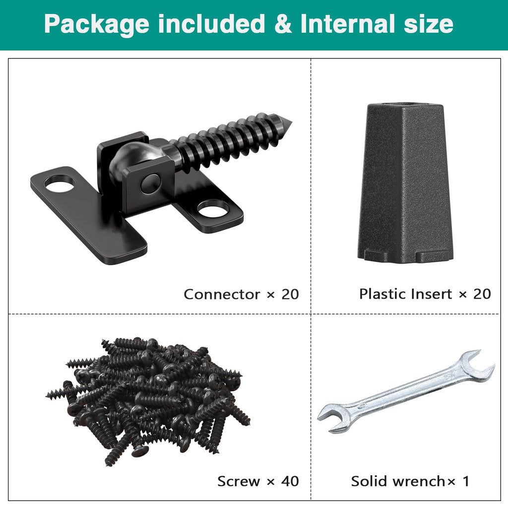 Adjustable Height and Angle Stainless Steel Connectors for Easy Installation of 1/2" Deck Stair Hollow Metal