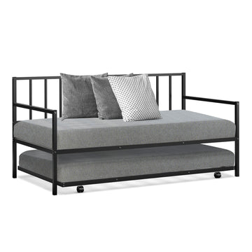 Twin Size Daybed, Metal Frame Daybed and Roll Out Trundle
