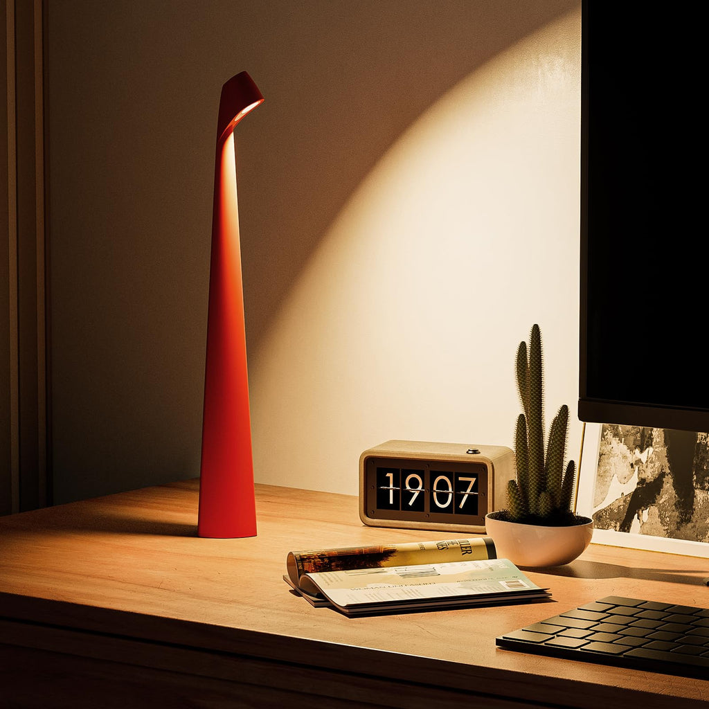 Cordless Rechargeable Reading Metal Table Lamp, 3-Level Brightness