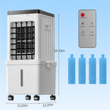 Portable Air Conditioners, Swamp Cooler Portable AC Unit with Removable 2.6 Gal Water Tank