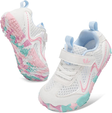 Wide Kids Barefoot Shoes Boys Girls Anti-Slip Kids Sport Sneakers Hiking Shoes Breathable Tennis Sneakers for Little