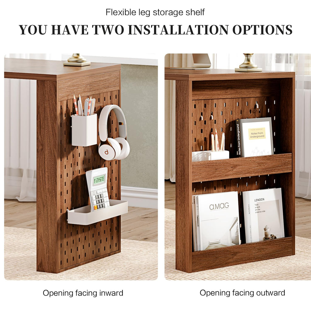 Computer Desk with 6 Drawers, 78" Modern Writing Desk with 0.98" Thickened Desktop & Storage Shelves, Adjustable