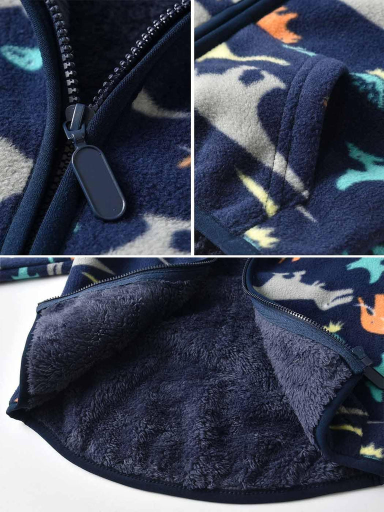 Baby Toddler Boys Girls Sherpa Fleece Lined Jacked Sweatshirt Fall Winter Autumn Warm Clothes with Hoodie
