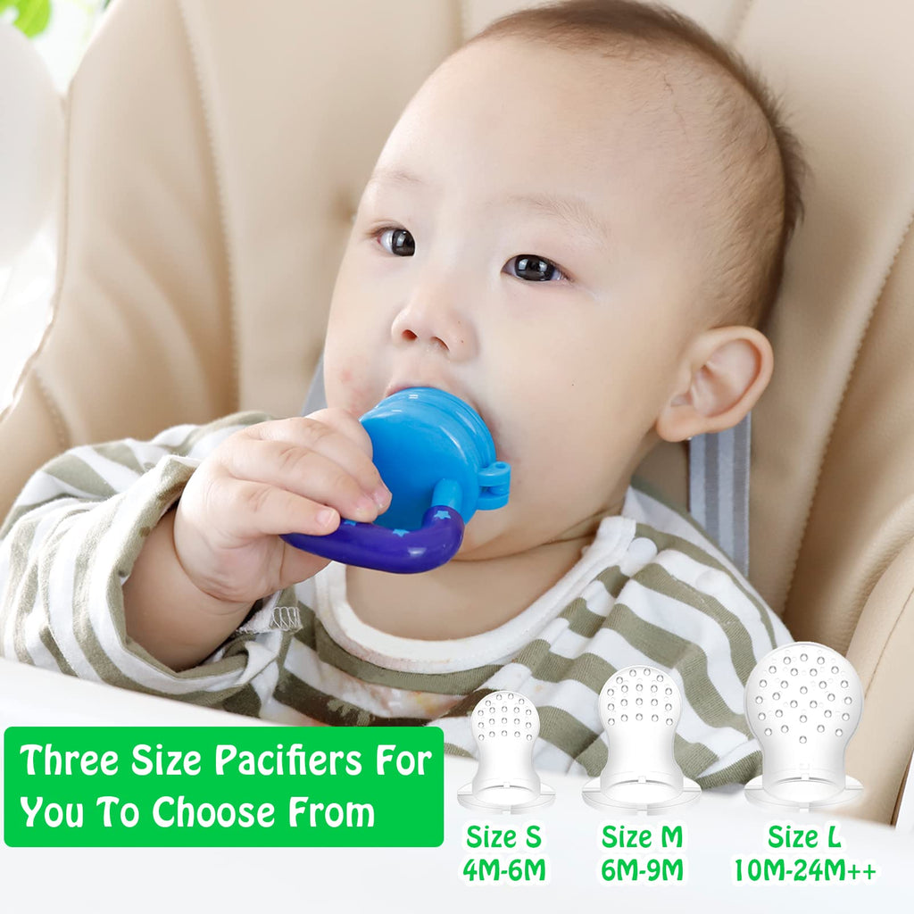 Baby Fruit Feeder/Food Feeder Pacifier for Babies (2 Pack) - Mesh Teethers for Babies, Infant Teething Toy in
