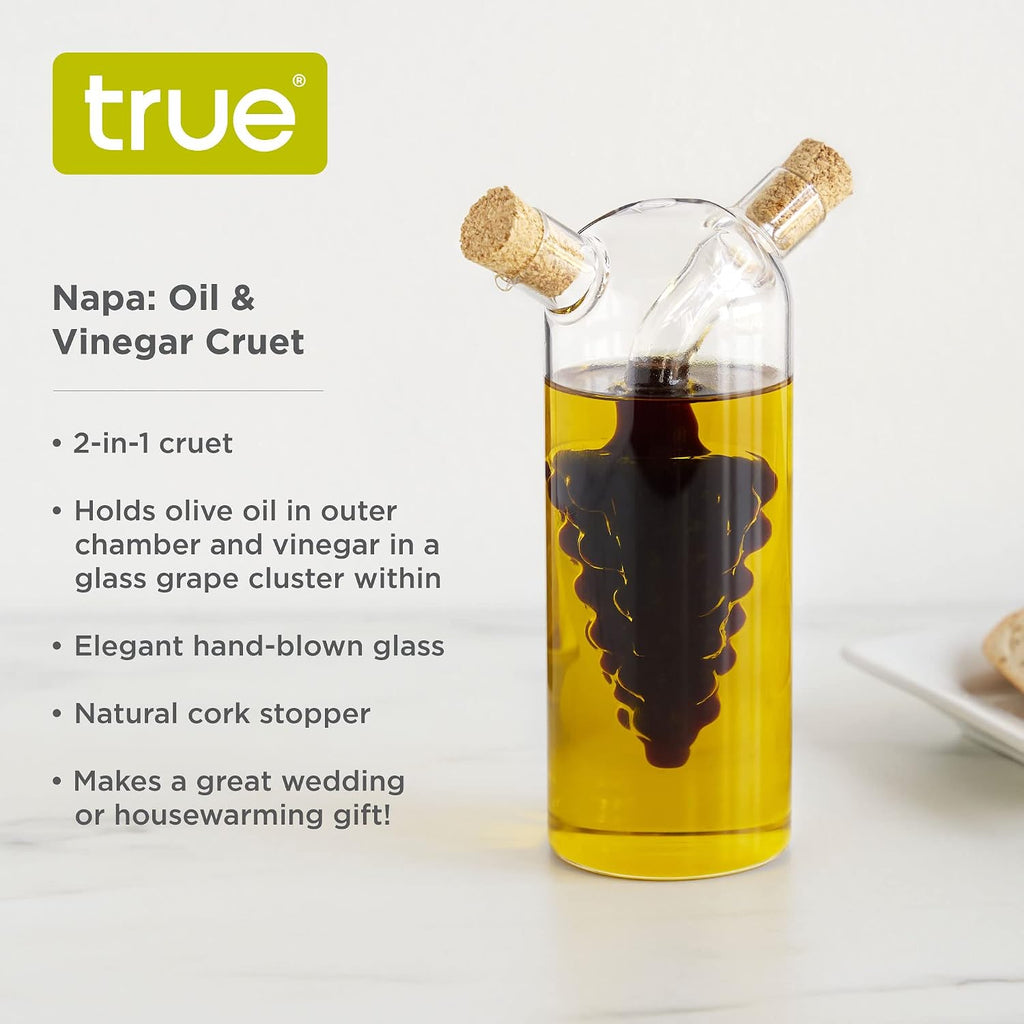 Napa Olive Oil and Vinegar Cruet with Cork Stopper