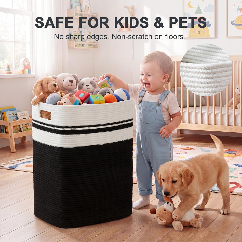 Laundry Hamper Collapsible Laundry Basket Clothes Organizer Black