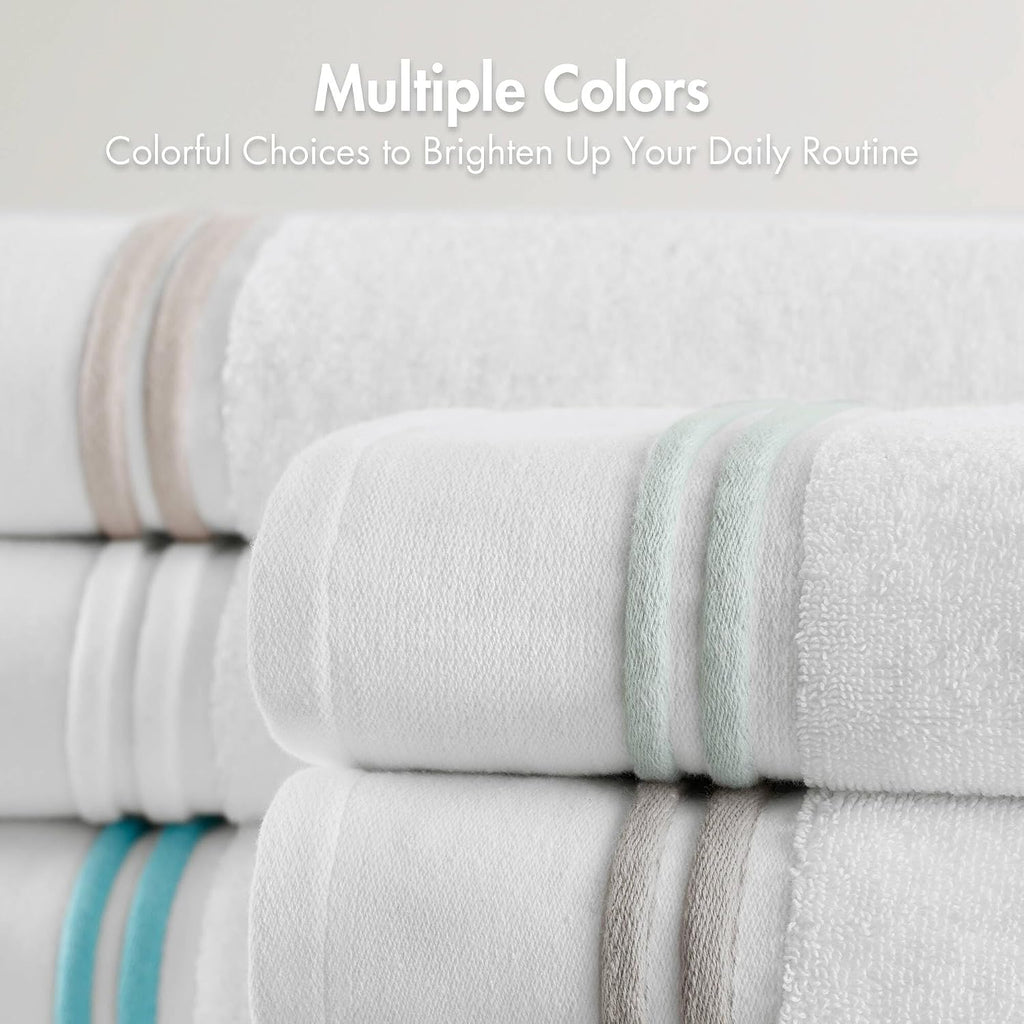 Park 6 Piece Bath Towel Set 600 GSM, 100% Cotton Terry, Highly Absorbent Quick Dry Bathroom Towels with Hotel Style