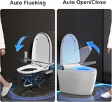 Smart Toilet with Bidet Built In, Modern Tankless Bidet Toilet with Auto Open/Close, Self-cleaning