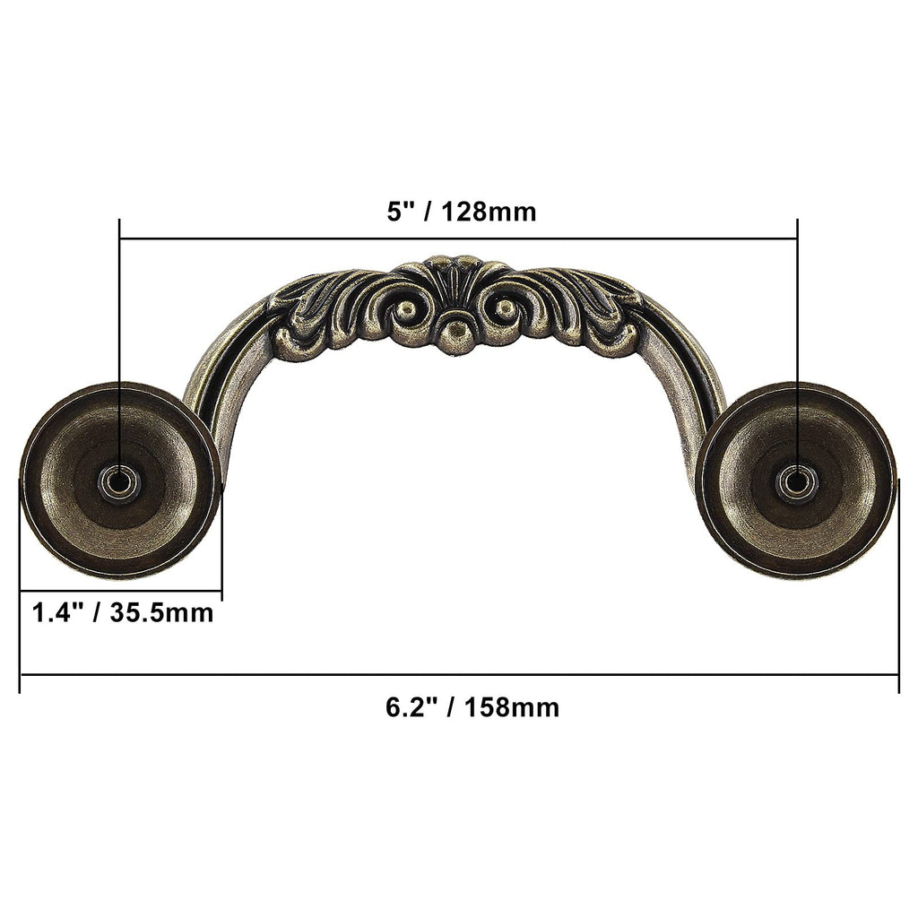 Drop Drawer Handles 5 Inch (128mm) 10 Piece