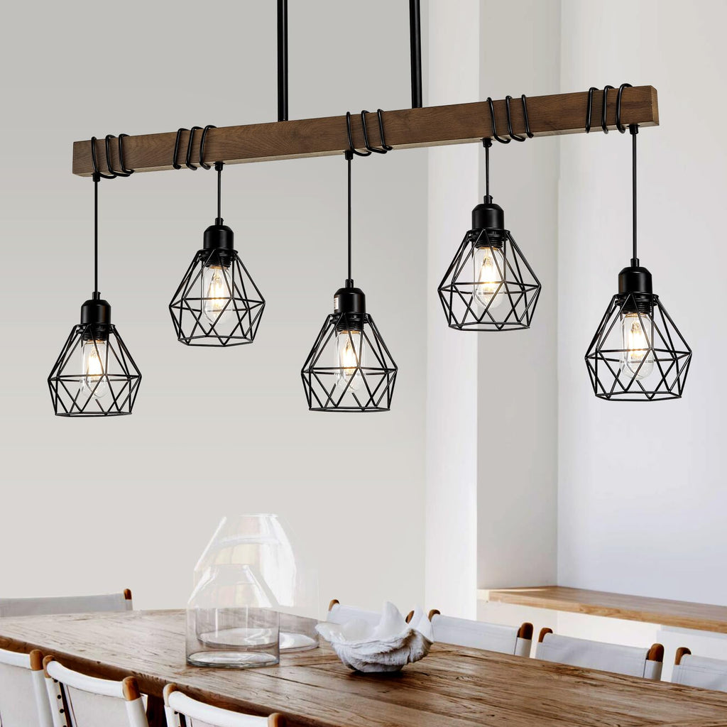 Farmhouse Dining Room Light Fixture,38.1" Kitchen Island Chandelier