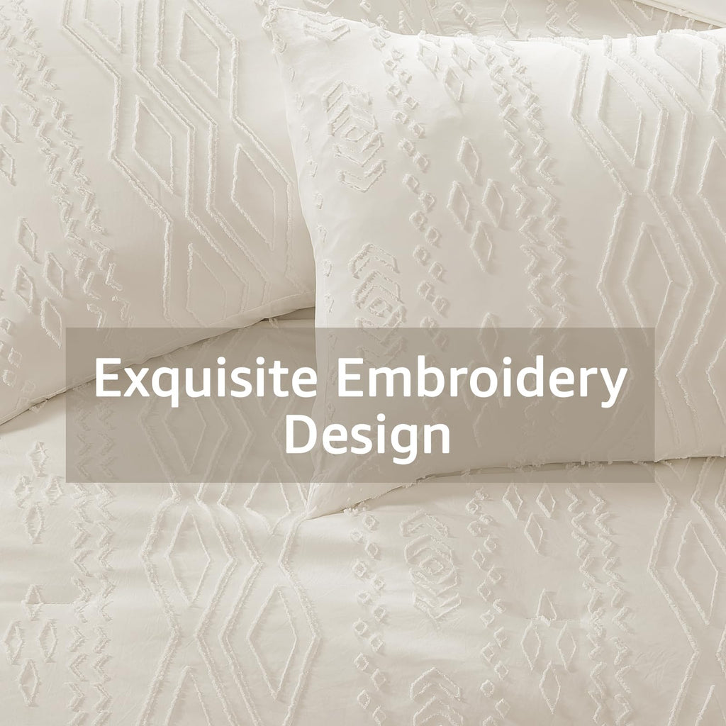 Comforter Set- 7 Pieces Tufted Bed in a Bag Bedding Sets