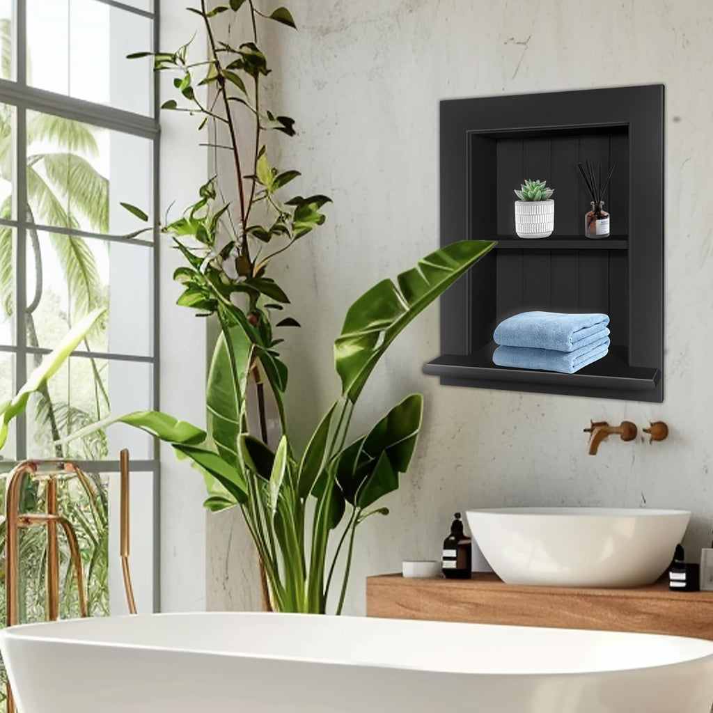 Recessed Medicine Cabinet, Medicine Cabinets, Large Medicine Cabinet, 2-Tier Bathroom Cabinets Wall Mount Storage