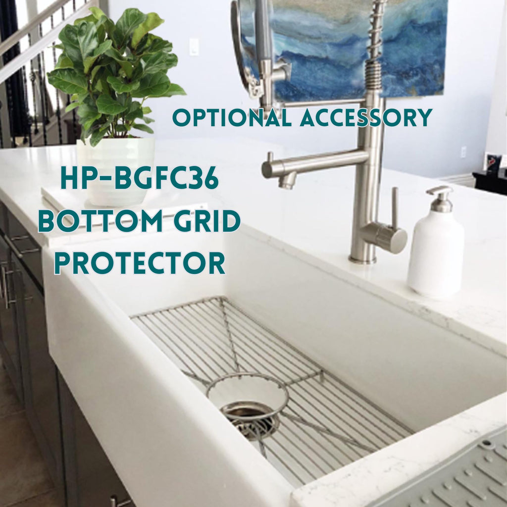 Farmhouse Sink, 36" Farm Kitchen Sink, Fireclay