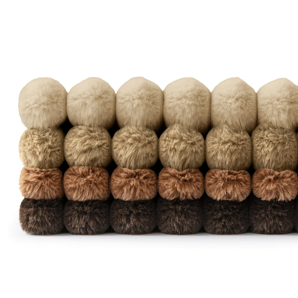 Fall Faux Fur Plush Decorative Throw Pillow Covers 20x20, Dark Brown