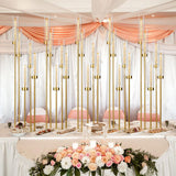 4PCS 5 Arm Candelabra Centerpiece for Table,Floor Candelabra with Acrylic Shadeersary Concert Reception Gifts