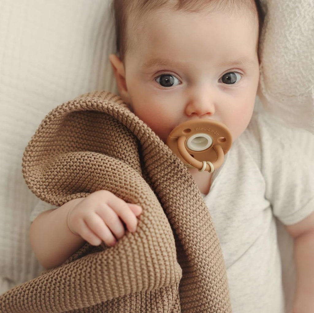 100% Organic Cotton Heritage Knit Textured Baby Blanket - Signature Heritage Knit, Soft Breathable Newborn Baby