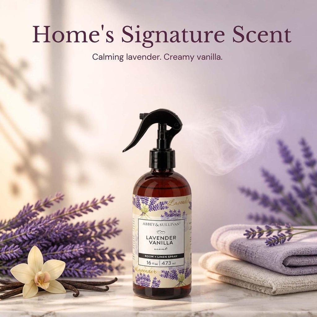 Linen Spray, Lavender Vanilla, Fabric Freshener and Odor Eliminator, 16 oz - Set of 2