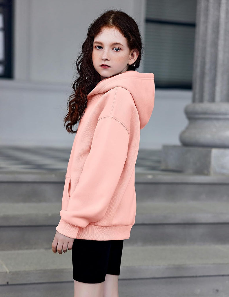 Girls Oversized Hoodies Fleece Pullover Sweatshirts Kids Fashion Casual Outfits Fall Winter Clothes