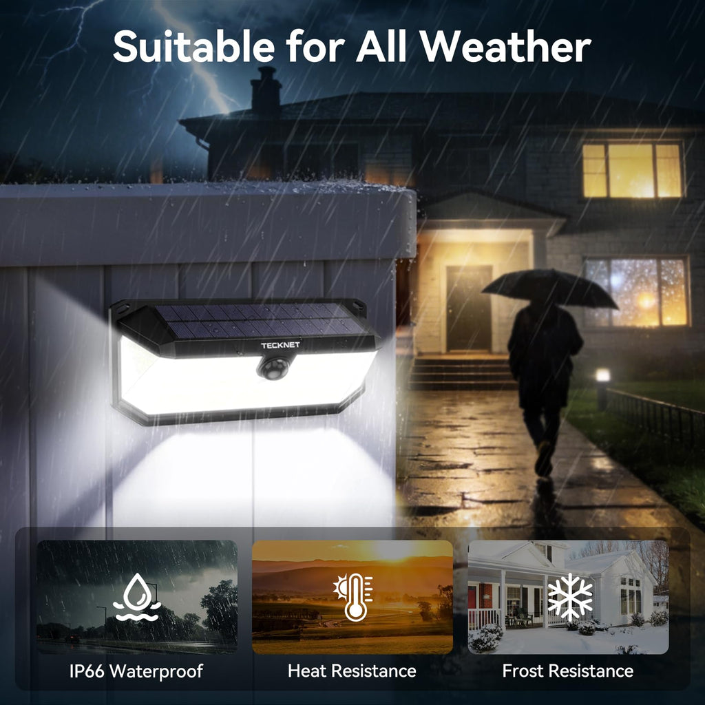 Solar Lights Outdoor 495 LED Motion Sensor Waterproof Wall Lights