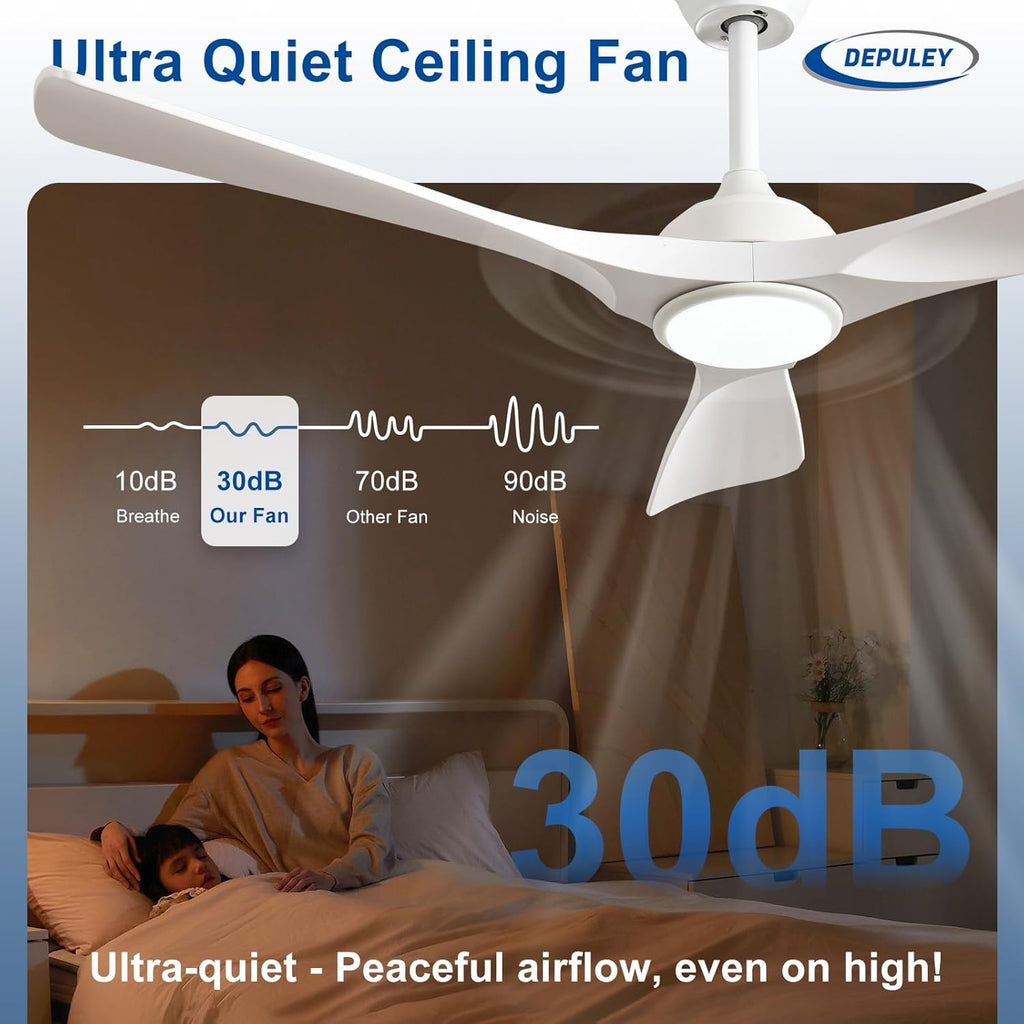 52-Inch 3-Blade Ceiling Fan with Light Transform Your Space with Comfort and Style 52-Inch Outdoor Ceiling Fan with Light Quiet,Smart Control, Ideal for Year-Round Comfort A101-B0DRJQRK3J
