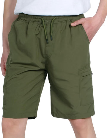Boys Cargo Shorts, Pocket Quick Dry Hiking Shorts Kids