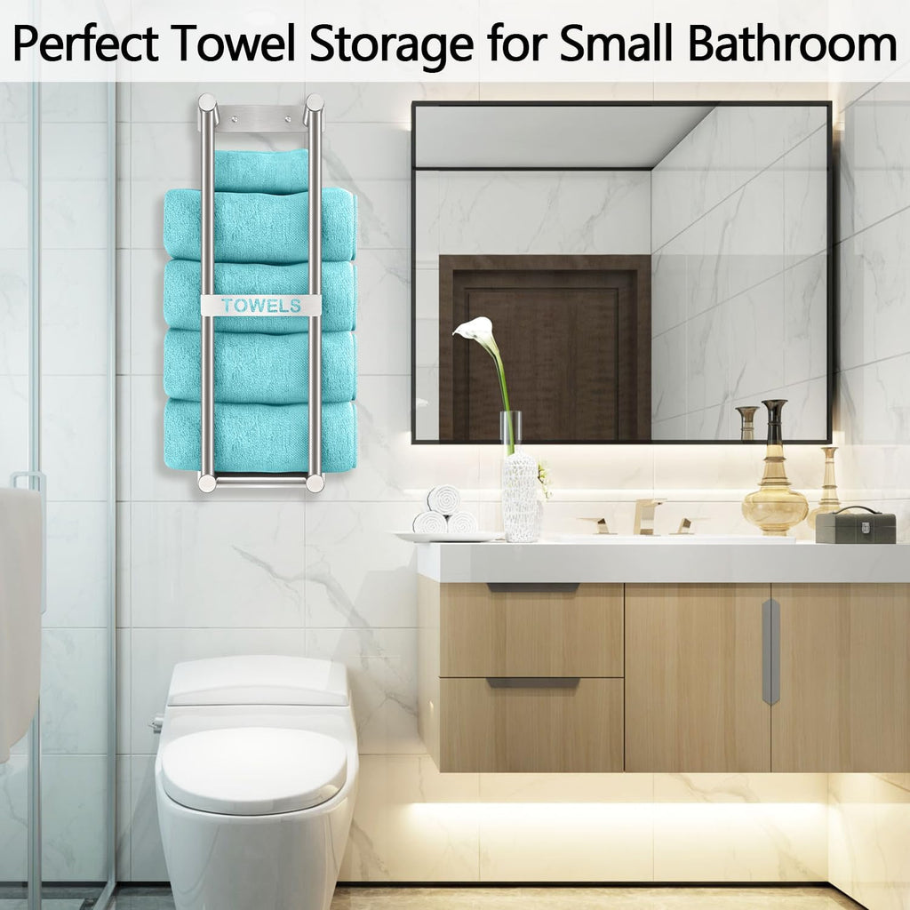 Towel Racks , Towel Storage for Small Bathroom 22inch, Stainless Steel Towel Rack Wall Mounted for Bath Towel