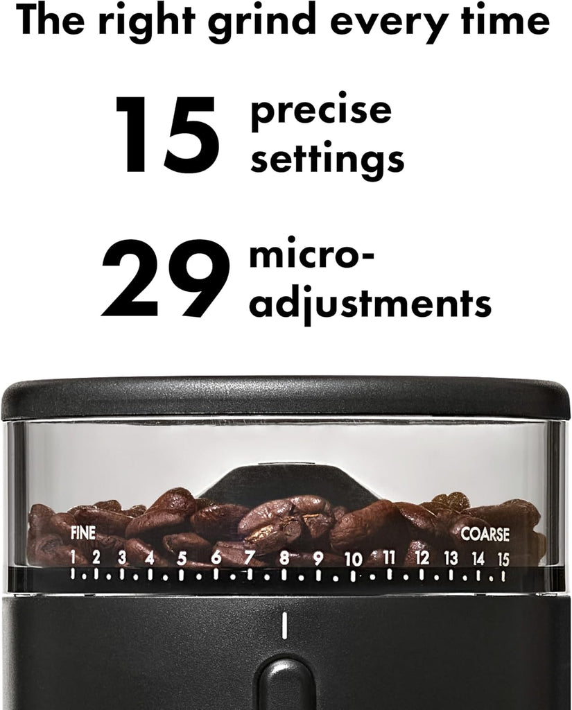 Brew Compact Conical Burr Electric Coffee Bean Grinder - 50g Capacity | Countertop Coffee Grinder, Consistent Grind