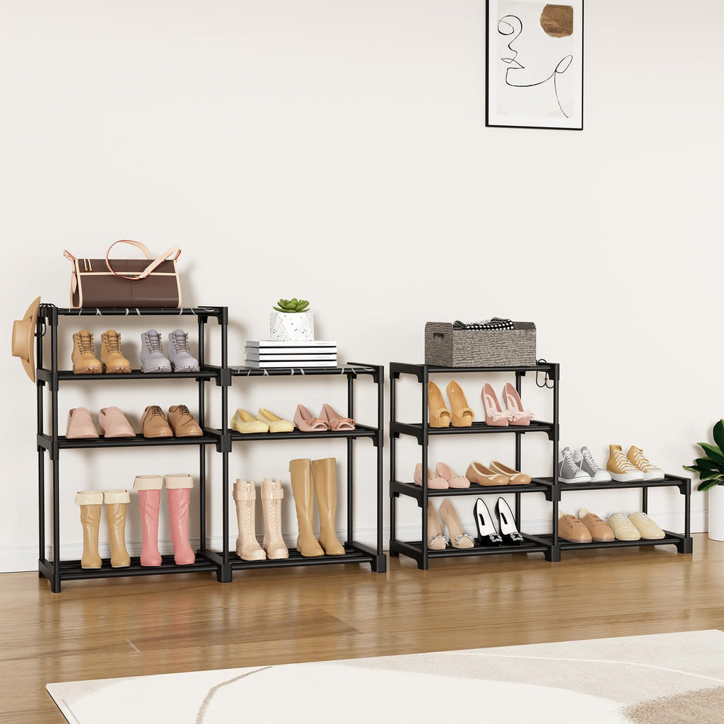 Shoe Rack Organizer, 10-Tier Metal Shoe Rack for Closet Entryway Garage, 32-36 Pairs Tall Shoe Boot Storage Shelf