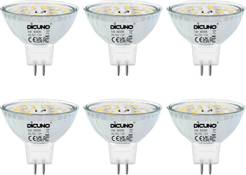 GU5.3 LED Bulb, 50W Equivalent, Natural White 4000K, 670LM