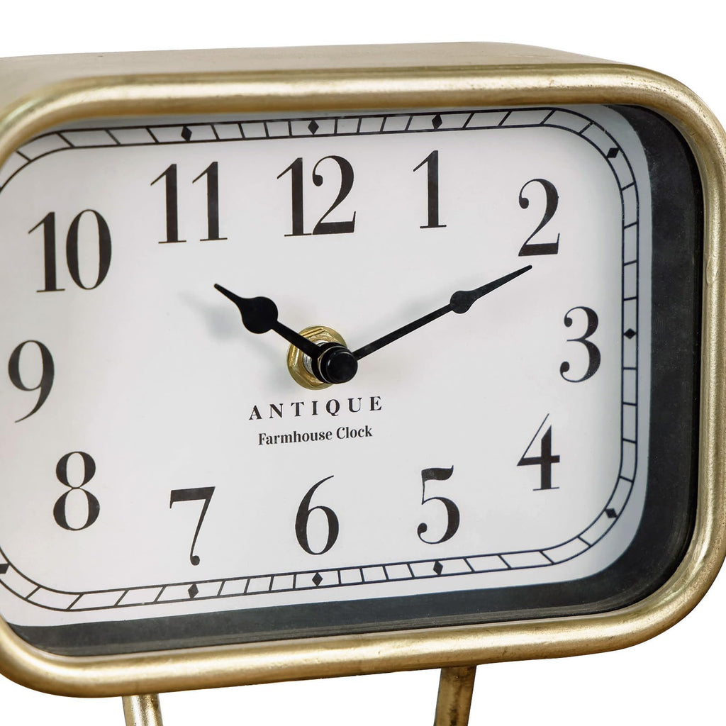 Vintage Table Top Clock, Cute Duck Paw Silent Shelf Desk Clock Battery Operated, Home Decor, Mantel, Bedroom