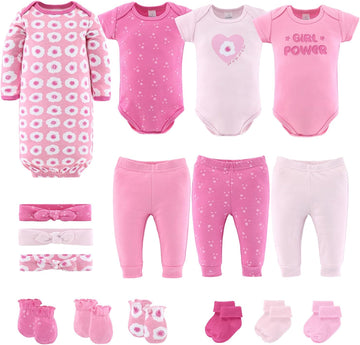 Baby Girl Clothes & Essentials, Baby Layette Gift Set for Girls, Newborn Girl Gift Sets, Pretty in Pink