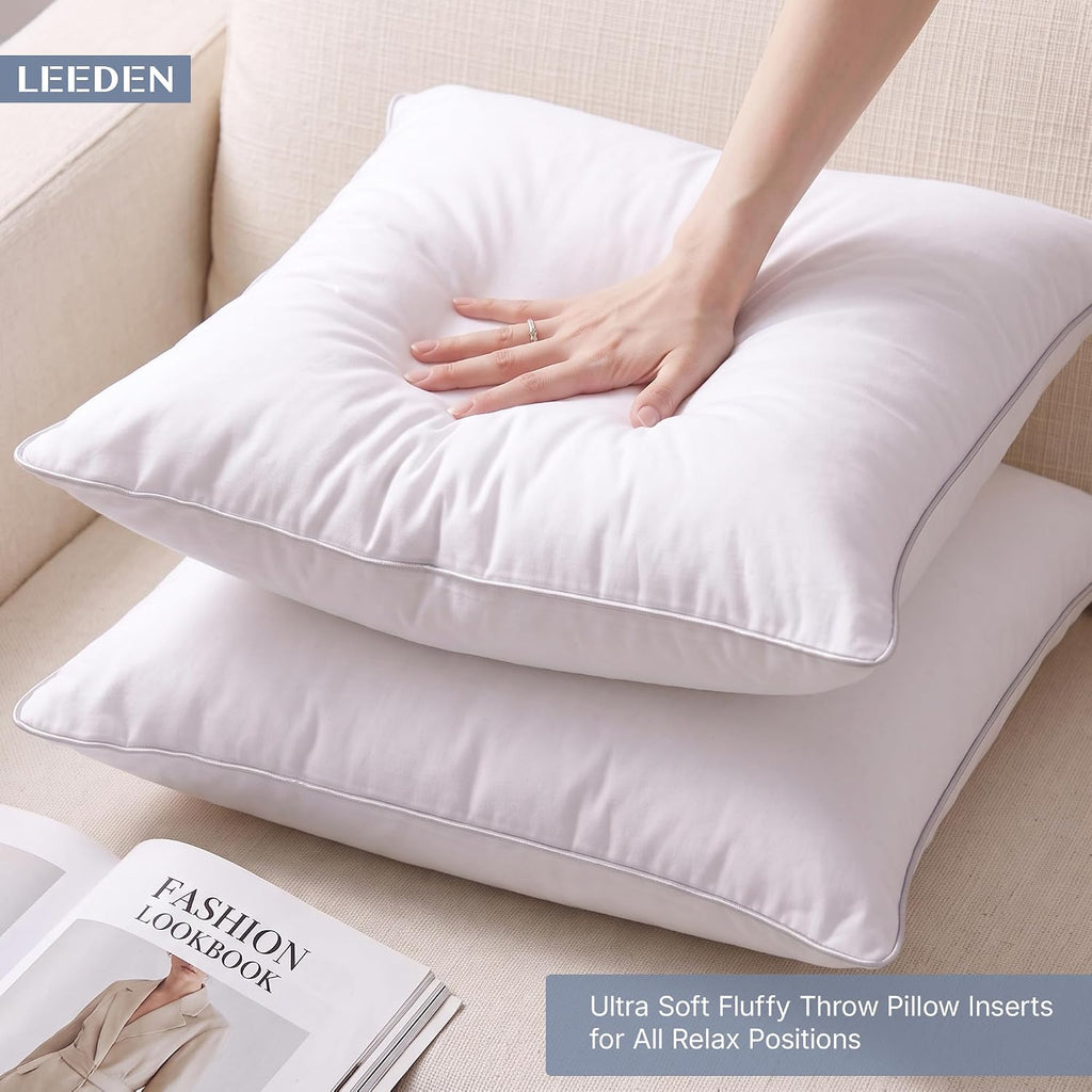 20x20 Pillow Inserts-20 Inch Square Decorative Pillow Insert, Soft Fluffy Throw Pillow Inserts for Sofa & - Set of 2