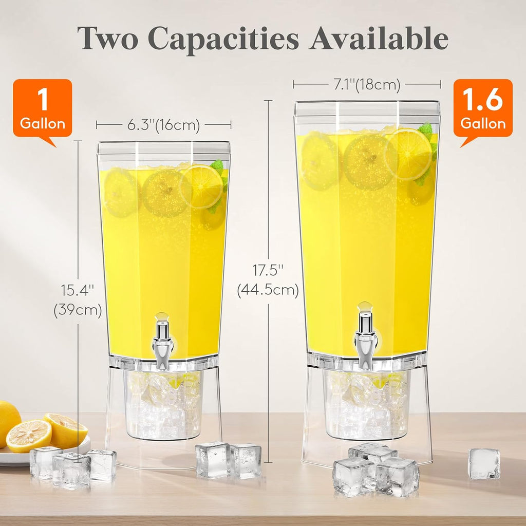 Gallon Drink Dispenser for Party with Leak-Proof Spigot - Set of 2