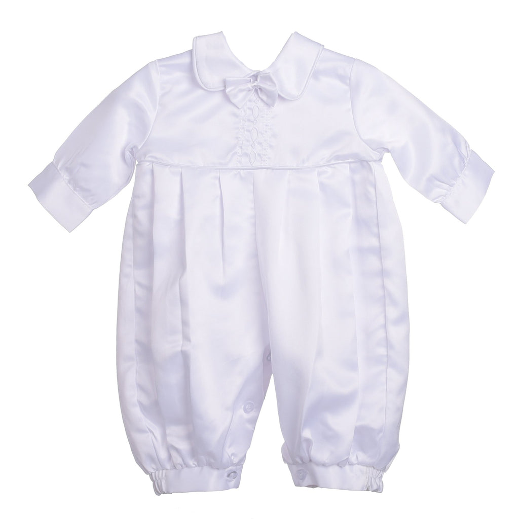 Angels Baby Boys Christening 3-Piece Romper, White, Months