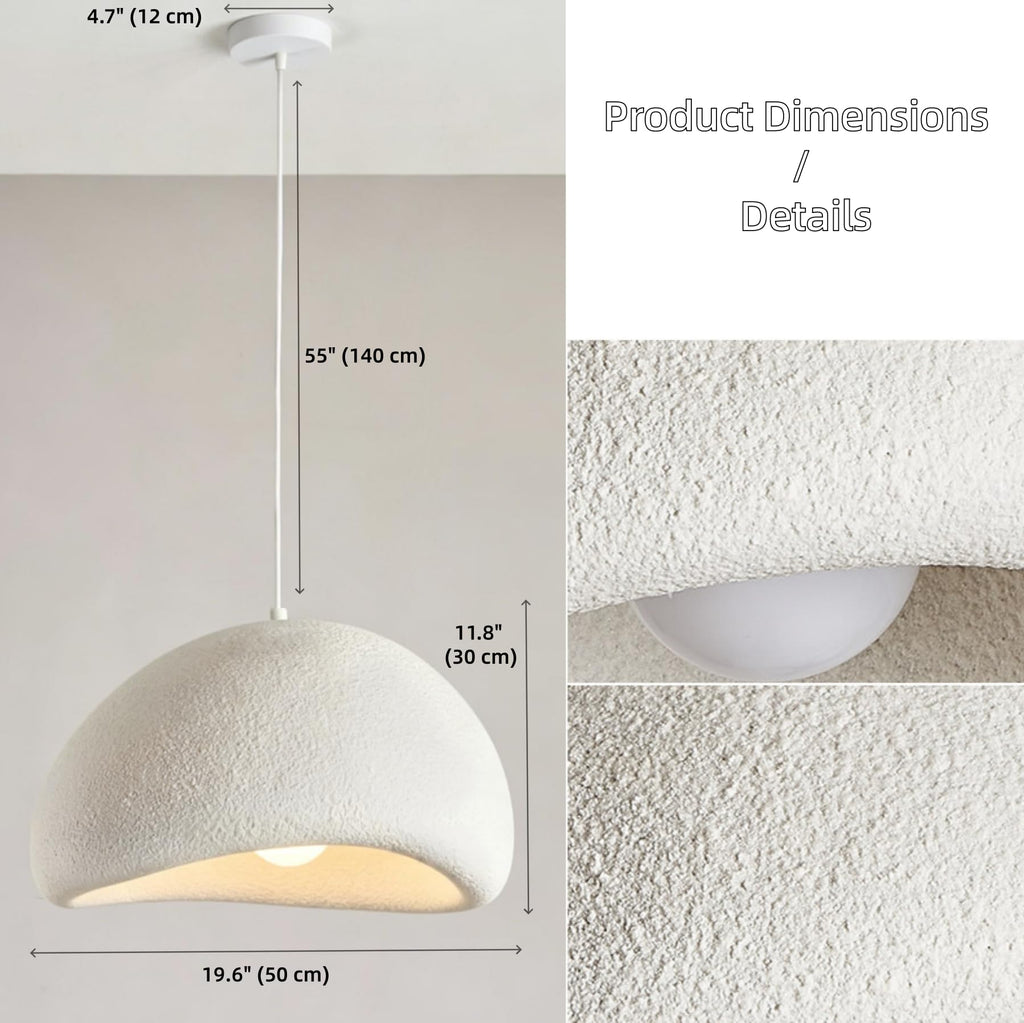Scandinavian Pendant Light White Concrete Cement Chandelier
