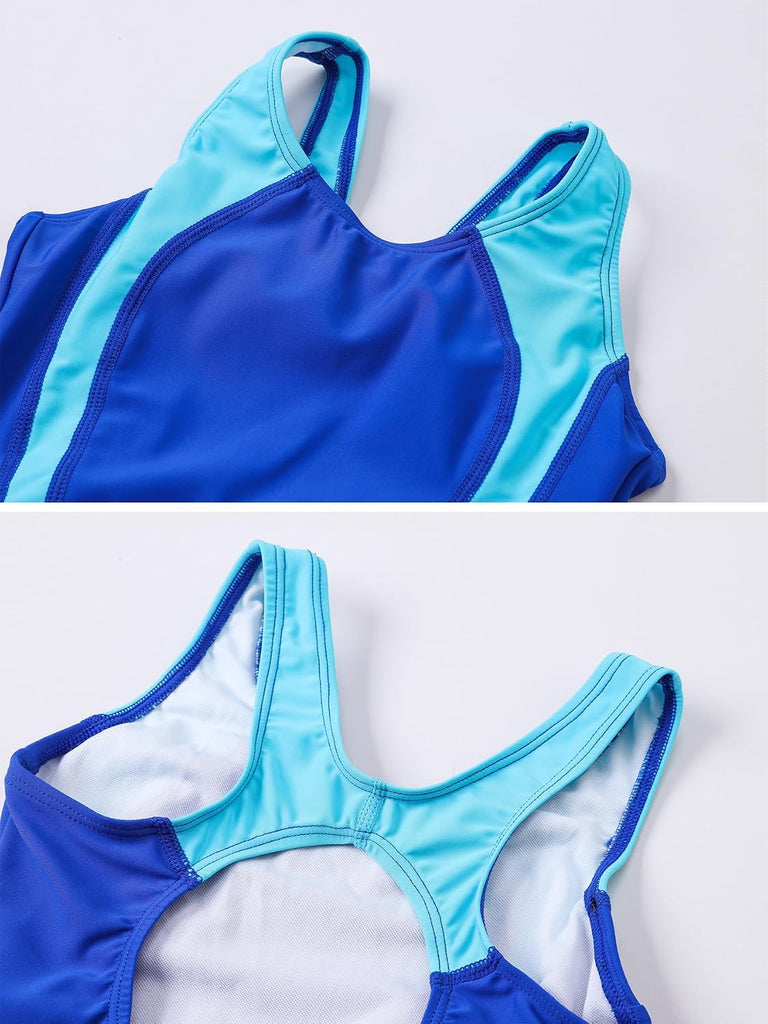 J.E Sterguard Girls' One Piece Swimsuit Athletic Girls Bathing Suits, Competition Girl Swimsuits