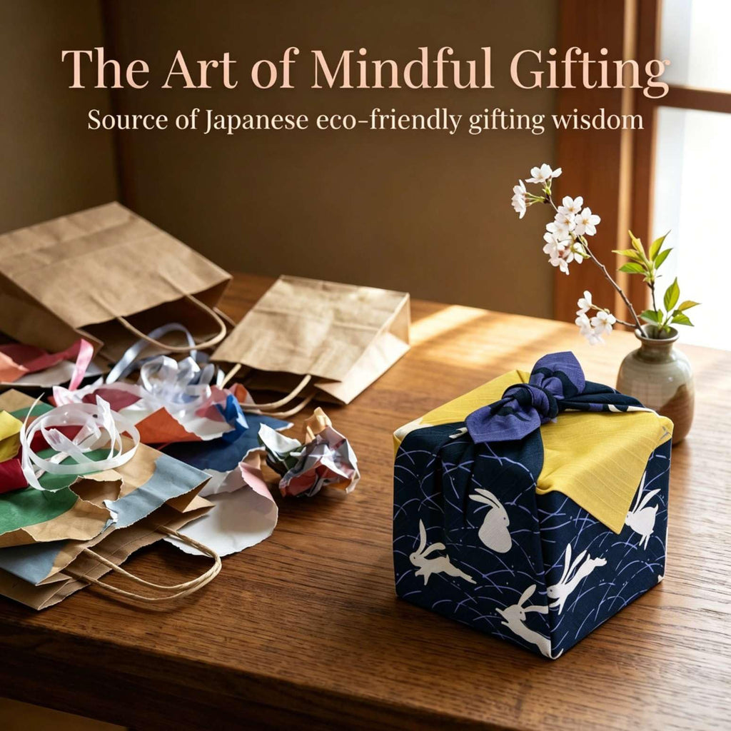 Furoshiki Japanese Wrapping Cloth, Large Size 27.6x27.6 Inch 70cm Reusable Gift Wrap, Eco-Friendly Fabric for Bento