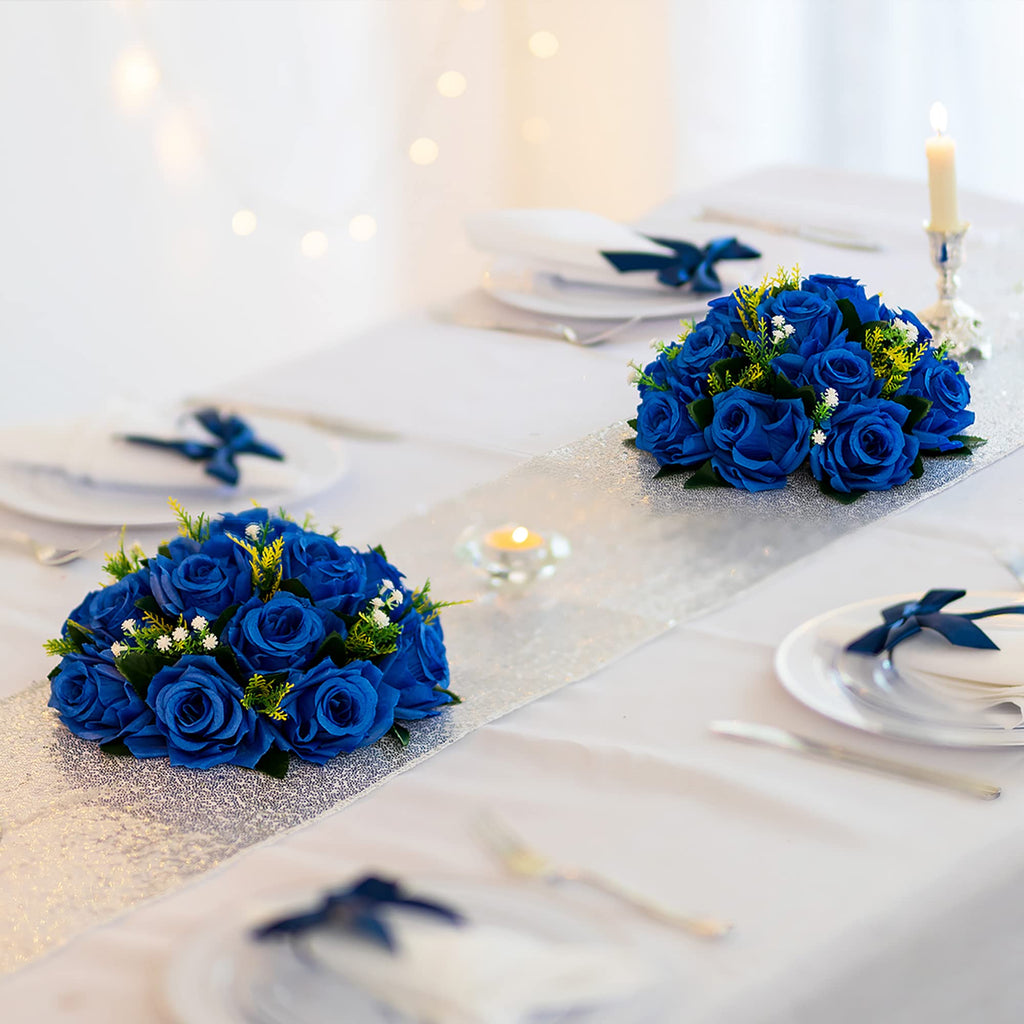 Blue Flowers Artificial for Decoration: 2 Pcs | Casa Home Living