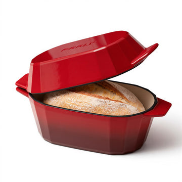 Enameled Cast Iron Sourdough Bread Oven - 3.3QT Dutch Oven for Baking with Lid, Non-Stick Oval Cast Iron Bread Oven