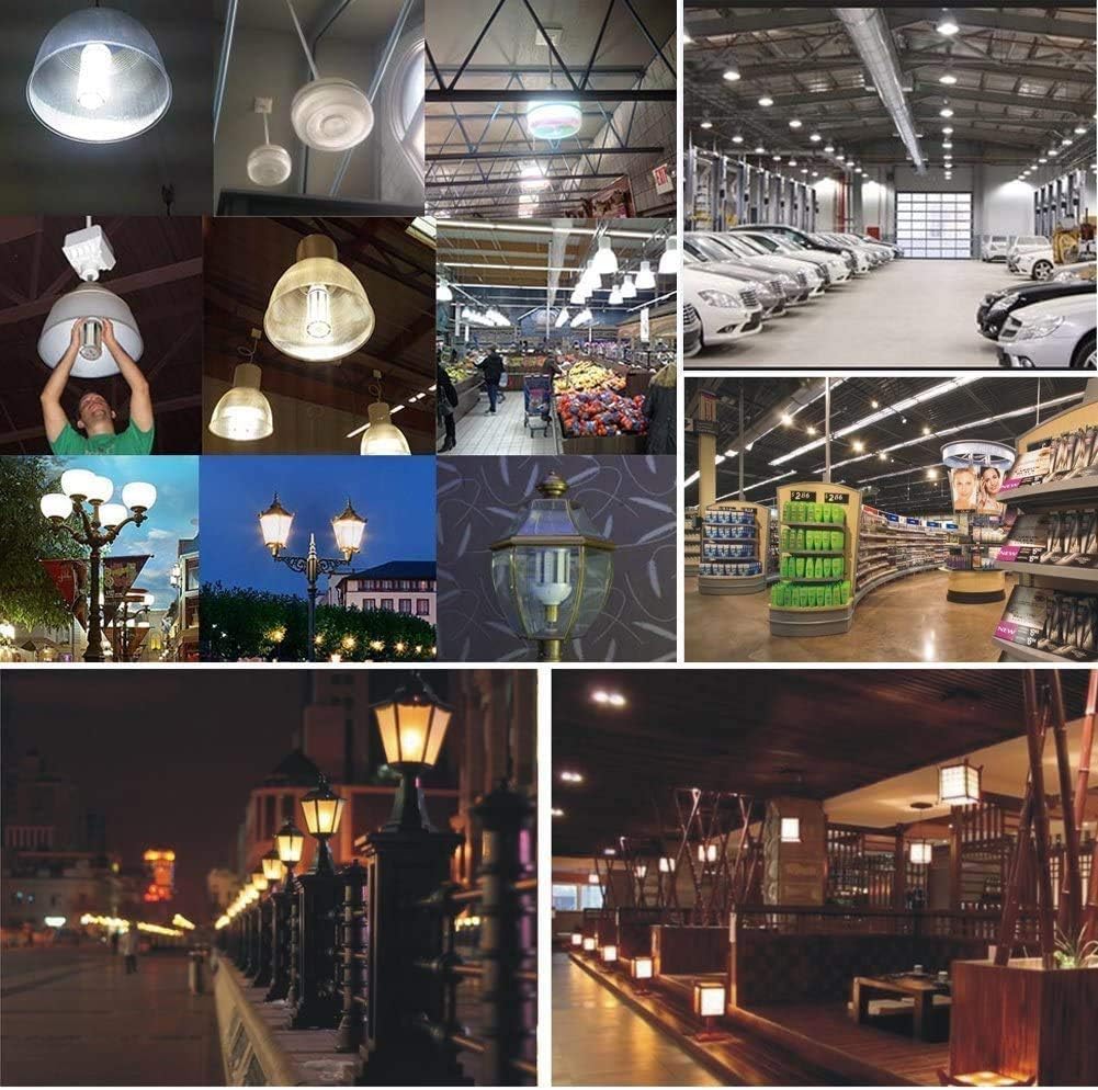 60W LED Corn Light Bulb, Large Mogul E39 Base, 6000-Lumen, 6500K Daylight Cool White,LED Corn Bulb for Large Area