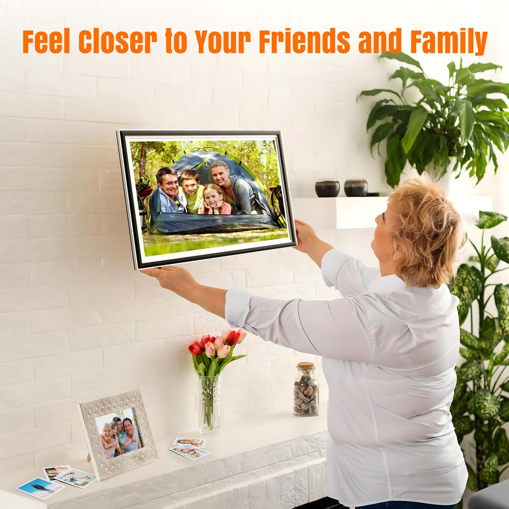 Large Digital Picture Frame with WiFi, 15.6" Full HD Touchscreen 64GB