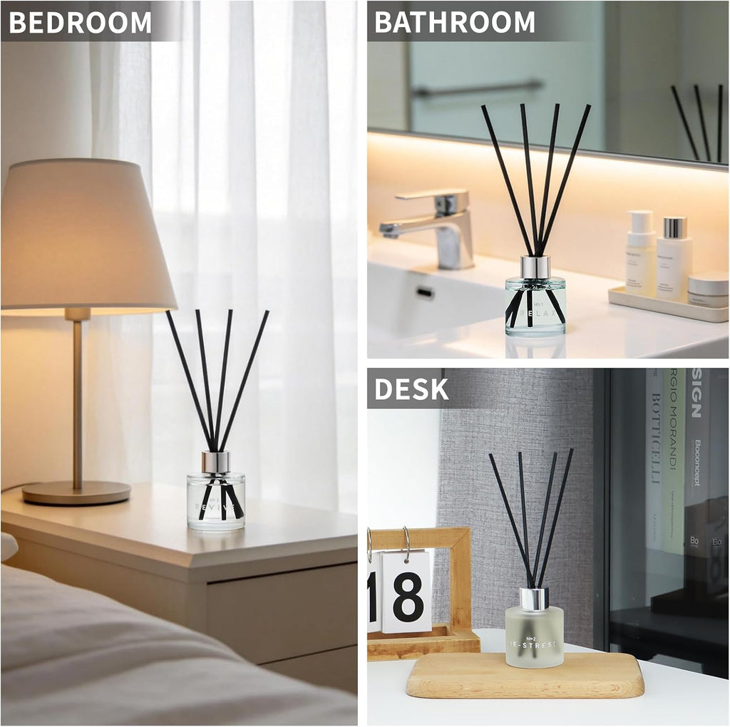 Fragrance Reed Diffuser, 50ML Lavender Jasmine Lemongrass - Set of 3