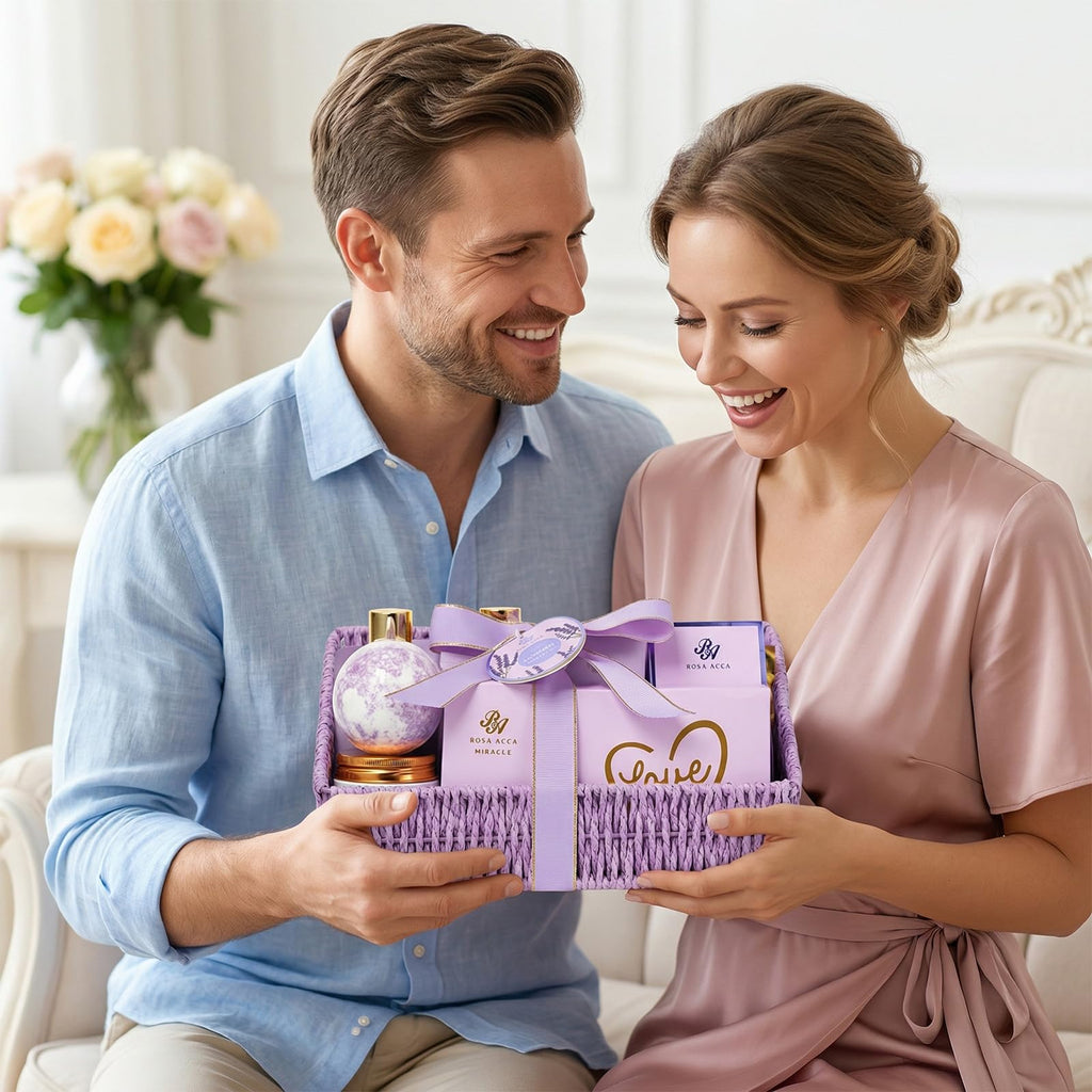 Gifts for Women, 32 Pcs Lavender Spa Gifts Basket, Hydrating Face Skin Care