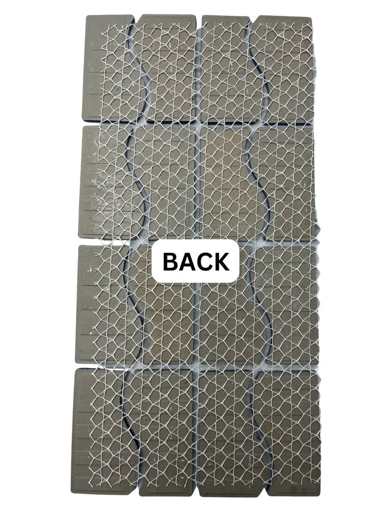 Blue Wavy Glossy Porcelain Border Liner Tile
